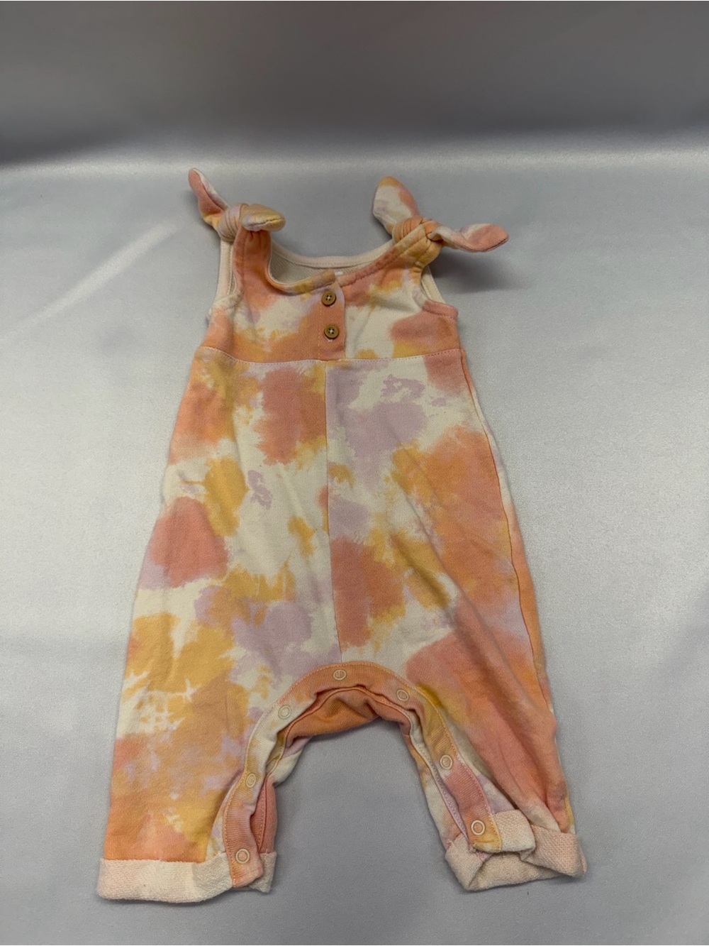 Grayson Mini Girls’ Tie‑Dye Romper | Pastel | GUC | 0–3M